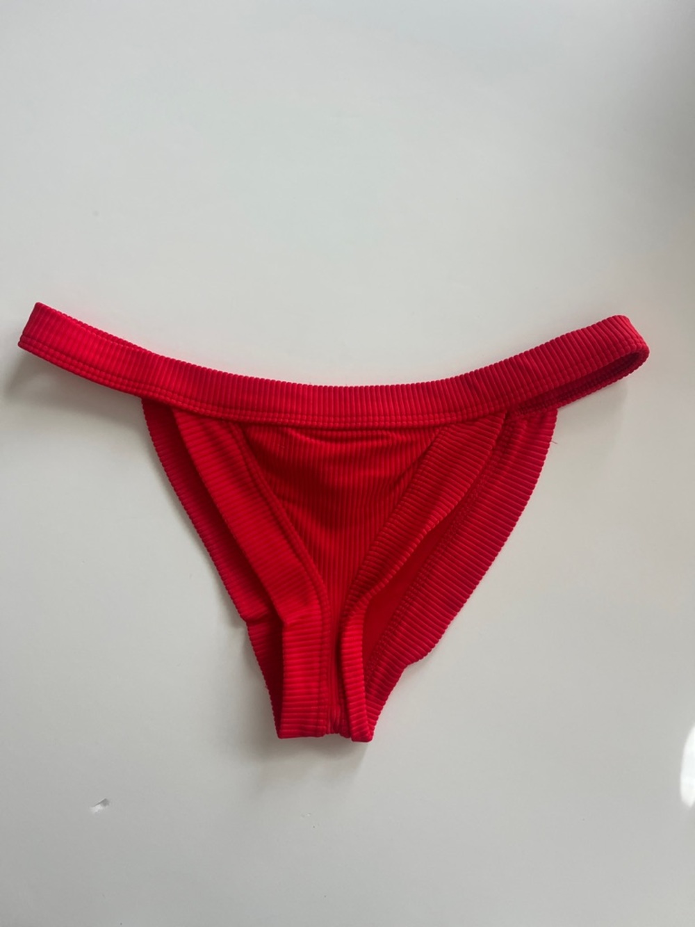 Frankie’s Bikinis Cole Bottom Ribbed Red